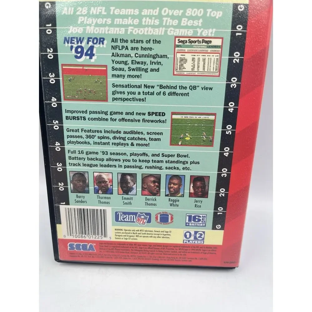 NFL Football '94 Starring Joe Montana | Sega Genesis | Box and Cartridge only